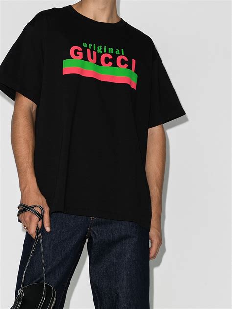 gucci t shirt logo print.